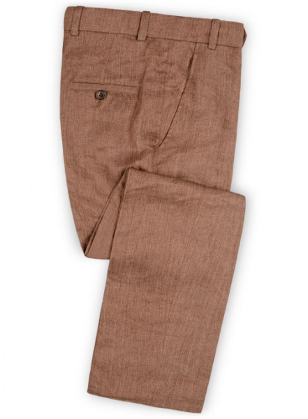 Italian Brown Twill Linen Suit