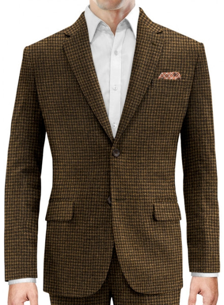 Houndstooth Tan Tweed Suit