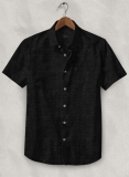Filafil Poplene Black Shirt - Half Sleeves