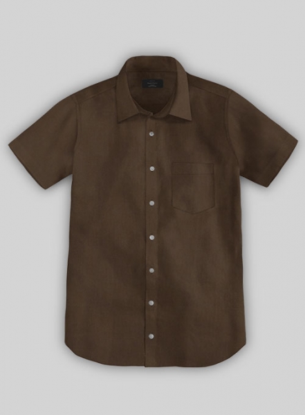 Brown Poplene Shirt - Half Sleeves