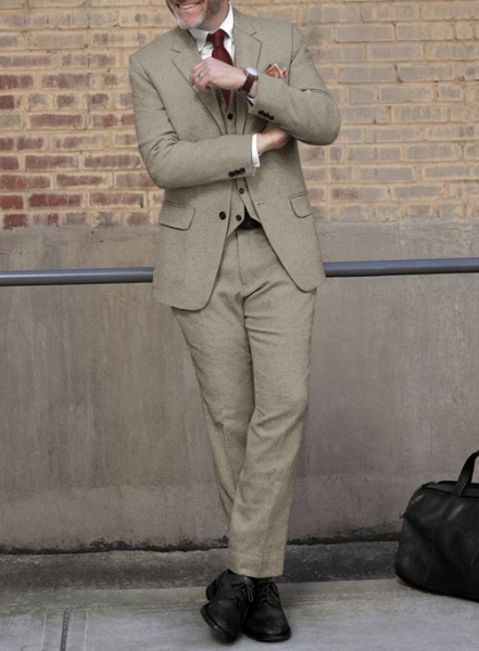 Light Weight Light Brown Tweed Suit