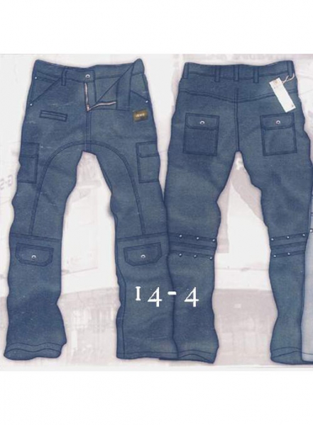 Leather Cargo Jeans - Style 14-4