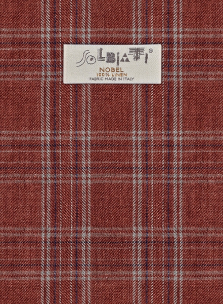 Solbiati Wine Square Linen Suit