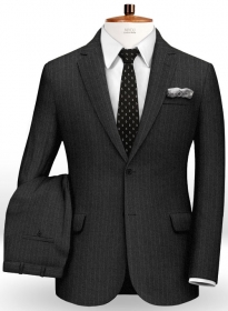 Chalkstripe Wool Charcoal Suit