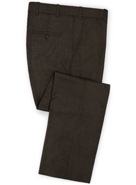 Birdseye Wool Brown Suit