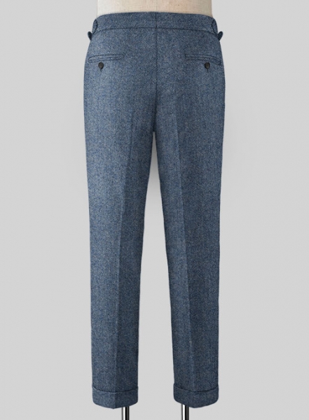 Classic Blue Denim Highland Tweed Trousers