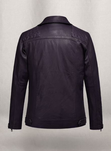 Ironwood Purple Biker Leather Jacket
