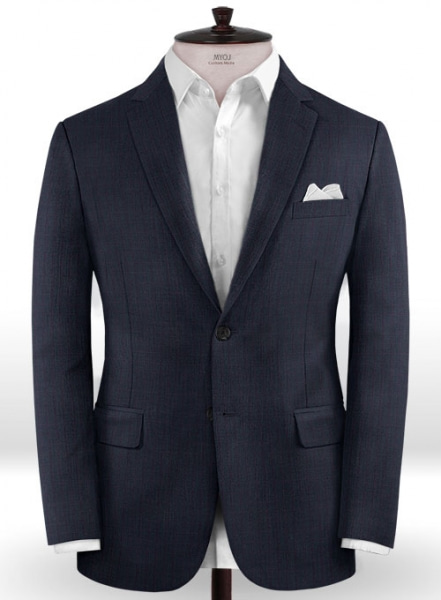 Napolean Nailhead Box Blue Wool Suit