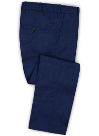 Italian Melange Blue Angora Wool Pants