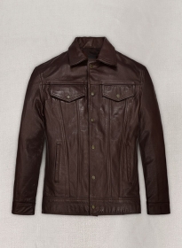 Thick Goat Brown Washed & Wax Tom Holland Leather Jacket