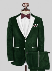 Green Velvet Tuxedo Suit