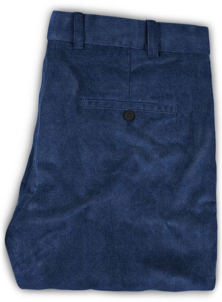 Stretch Cobalt Blue Corduroy Trousers - 21 Wales