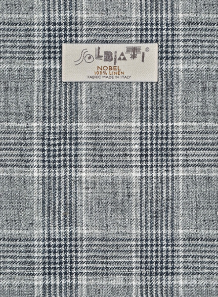 Solbiati Gray Checks Linen Pants