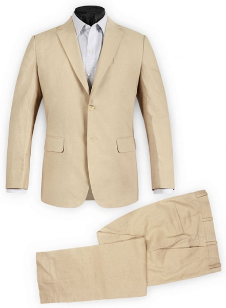 Tropical Beige Linen Suit