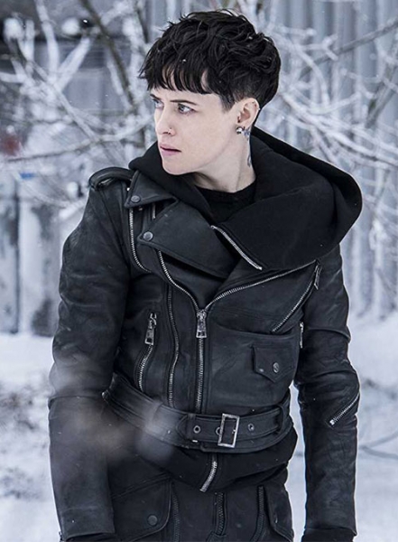 Claire Foy The Girl in the Spider\'s Web Leather Jacket