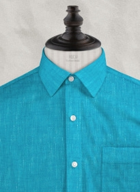 Solbiati Fizz Blue Linen Shirt