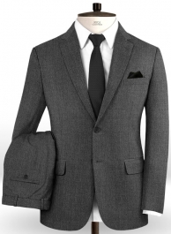 Scabal Carbon Gray Wool Suit