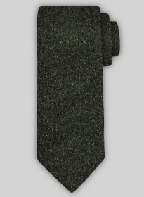Tweed Tie - Dark Olive Flecks Donegal
