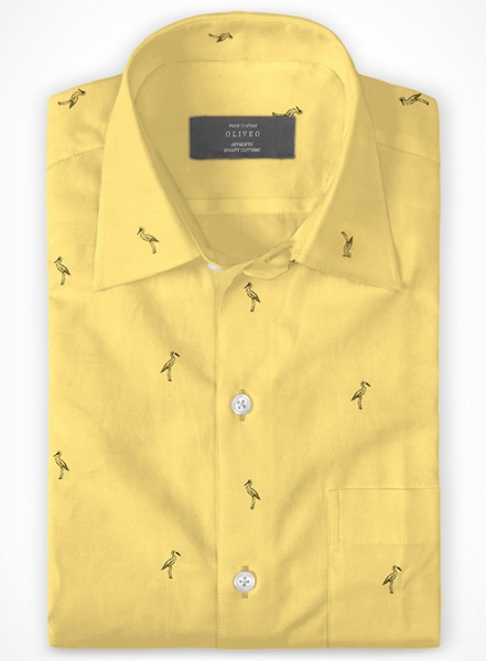 Cotton Nieva Storks Shirt - Full Sleeves