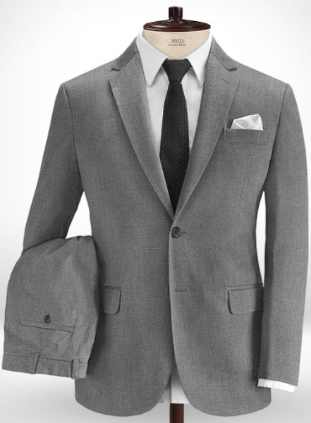 Cotton Stretch Giono Gray Suit
