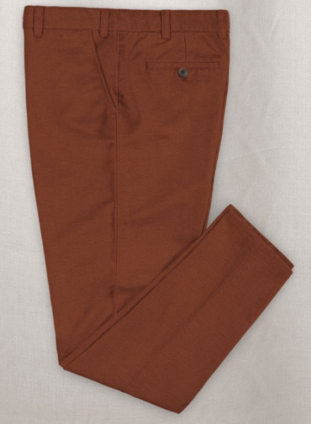 Stretch Summer Weight Rust Chino Pants