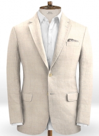 Italian Magna Beige Linen Jacket