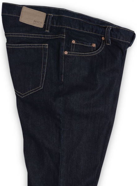 Deep Indigo Hard Washed Denim Jeans - Premium, MakeYourOwnJeans®