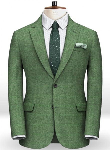 Milan Green Feather Tweed Jacket