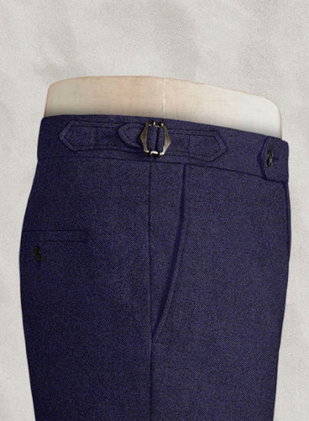 Vintage Rope Weave Purple Blue Highland Tweed Trousers