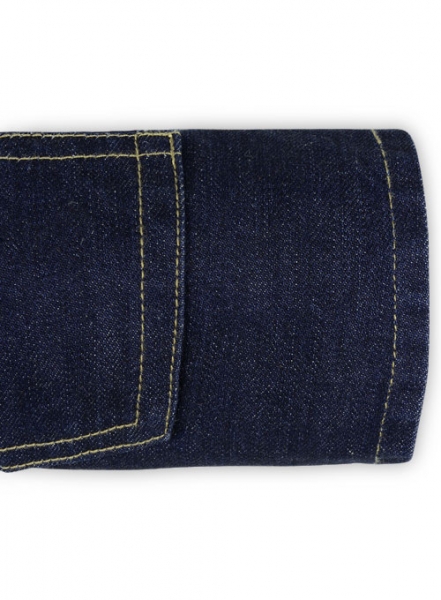 Dark Blue 14.5oz Heavy Denim Jeans - Hard Wash