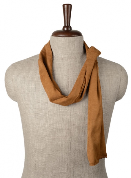 Tan Suede Vegan Leather Scarf