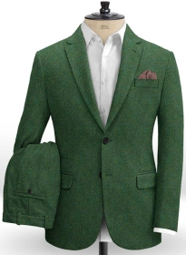 Harris Tweed Wide Herringbone Royal Green Suit