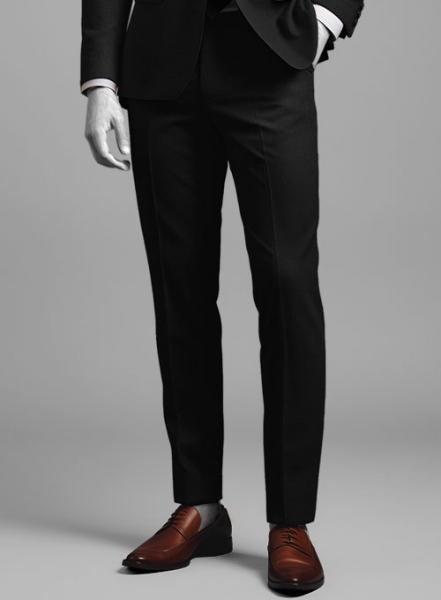 Napolean Black Wool Suit