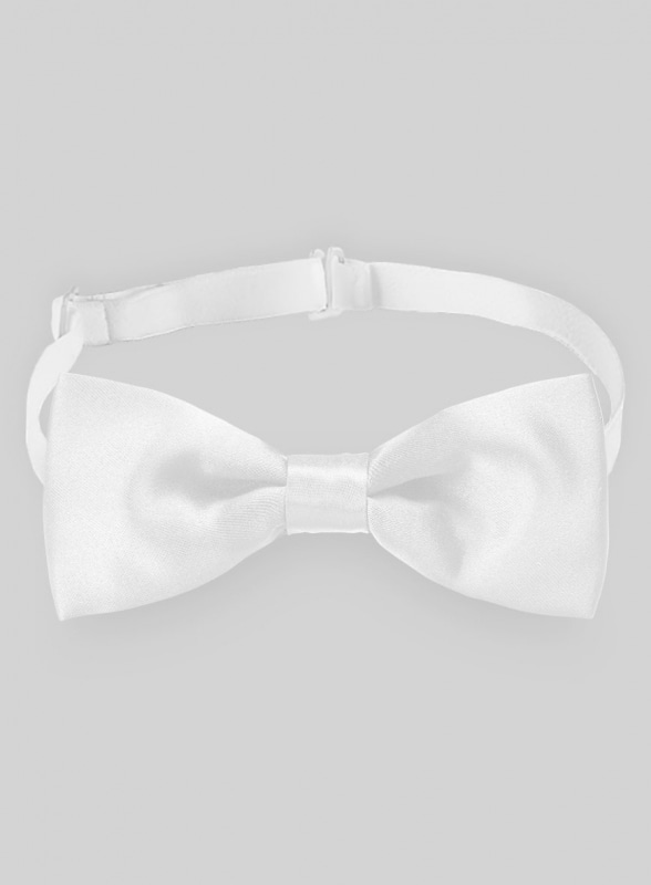 White Satin Bow - Click Image to Close