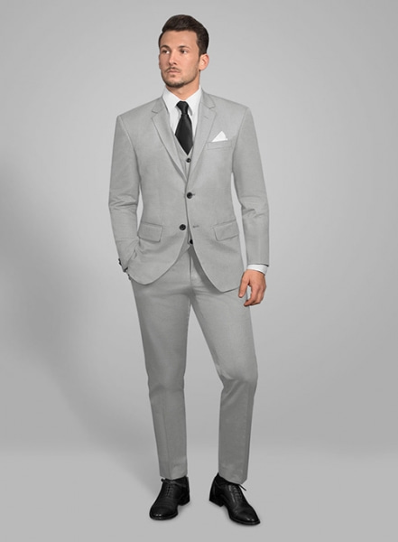 Light Gray Stretch Chino Suit