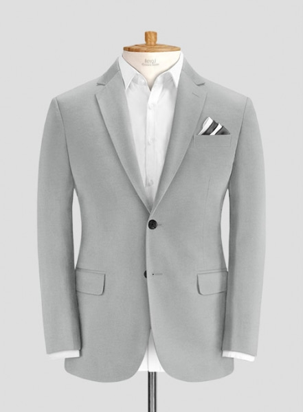 Ice Gray Cotton Power Stretch Chino Suit