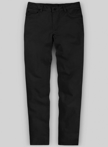 Black Cotton Power Stretch Chino Jeans