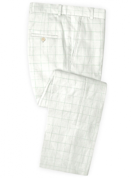 Italian Linen White Box Suit