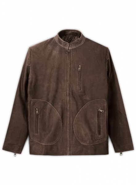 Vintage Brown Grain Rampage Dwayne Johnson Leather Jacket