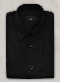 Plain Front Black Tuxedo Shirt