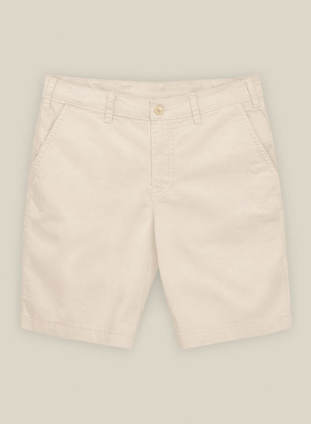 Light Khaki Stretch Chino Shorts