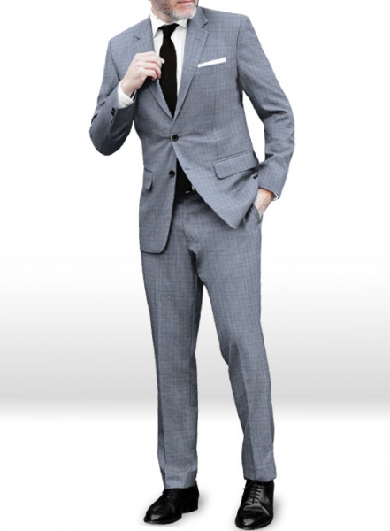 Napolean Lazo Sky Blue Wool Suit