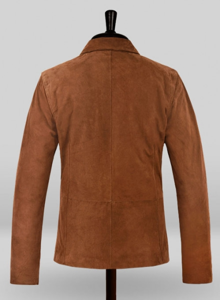 Soft Tan Brown Suede Daniel Craig Spectre Leather Jacket