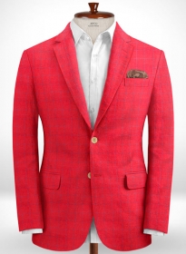 Italian Linen Cinde Red Jacket