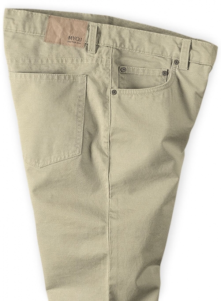 Beige Peach Finish Chino Jeans