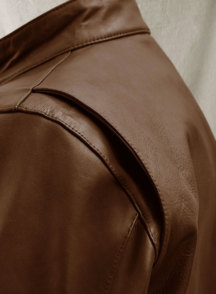 Spanish Brown Michael Fassbender Leather Jacket #2