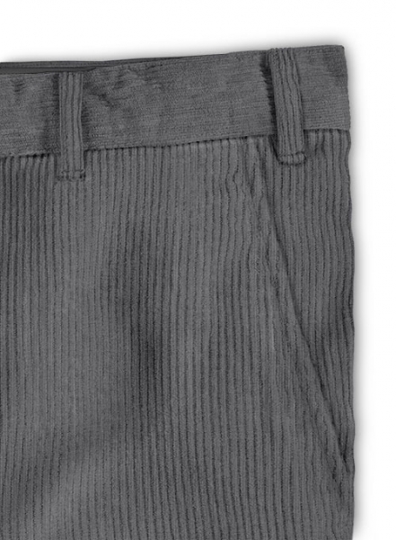 Dark Gray Thick Corduroy Trousers - 8 Wales