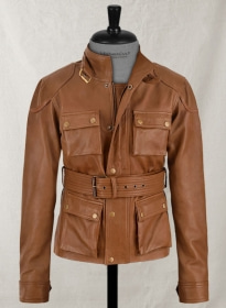 Log Cabin Brown Wax Leather Jacket #286