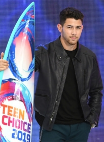 Nick Jonas Leather Jacket #1