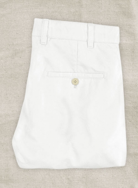 White Feather Cotton Canvas Stretch Suit